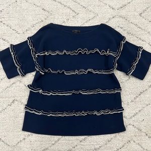 J Crew knit ruffle top